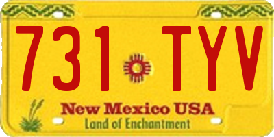 NM license plate 731TYV