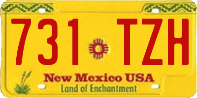 NM license plate 731TZH