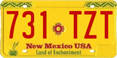 NM license plate 731TZT