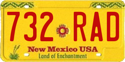 NM license plate 732RAD