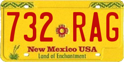 NM license plate 732RAG