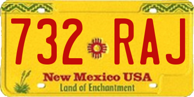 NM license plate 732RAJ