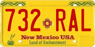 NM license plate 732RAL