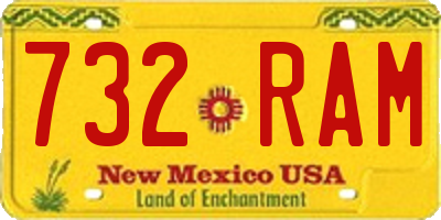 NM license plate 732RAM