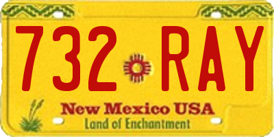 NM license plate 732RAY
