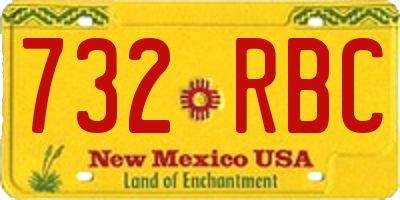 NM license plate 732RBC
