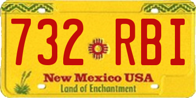 NM license plate 732RBI