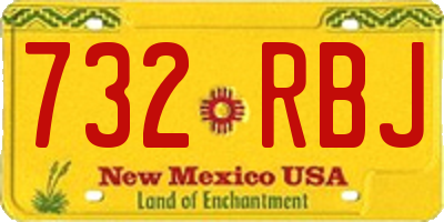 NM license plate 732RBJ
