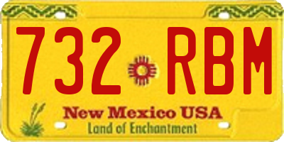 NM license plate 732RBM
