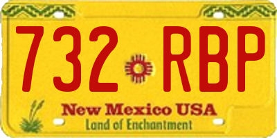 NM license plate 732RBP