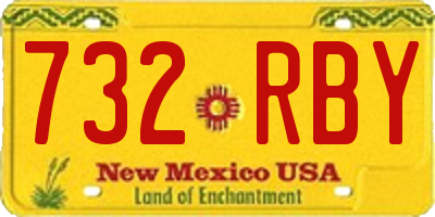 NM license plate 732RBY