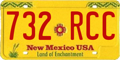 NM license plate 732RCC