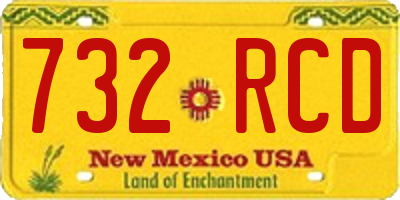 NM license plate 732RCD