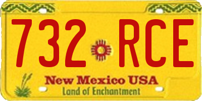 NM license plate 732RCE