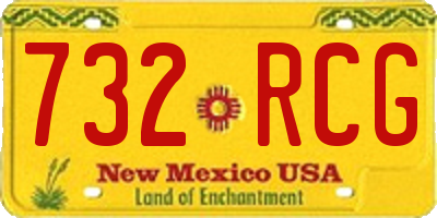 NM license plate 732RCG