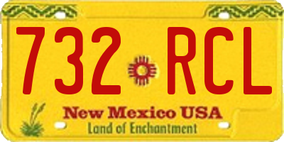NM license plate 732RCL