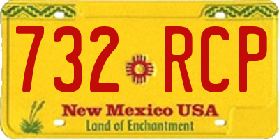 NM license plate 732RCP