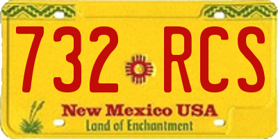 NM license plate 732RCS