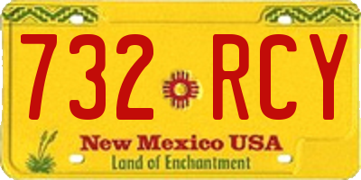 NM license plate 732RCY