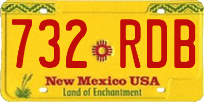 NM license plate 732RDB
