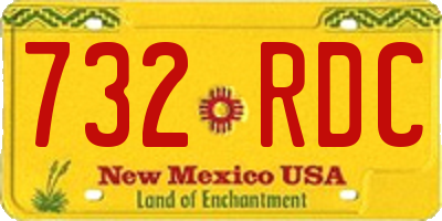 NM license plate 732RDC