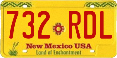 NM license plate 732RDL