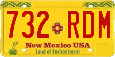 NM license plate 732RDM