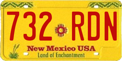 NM license plate 732RDN