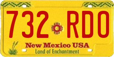 NM license plate 732RDO