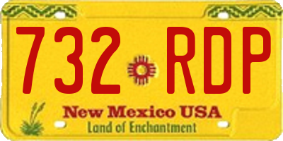 NM license plate 732RDP
