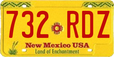 NM license plate 732RDZ