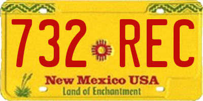 NM license plate 732REC