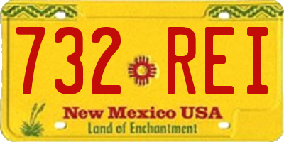 NM license plate 732REI