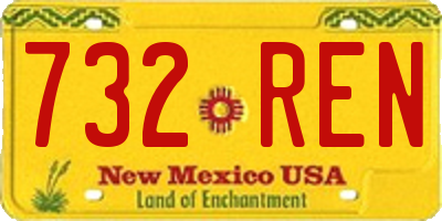 NM license plate 732REN