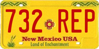 NM license plate 732REP