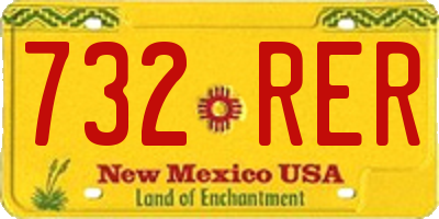 NM license plate 732RER