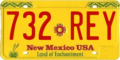 NM license plate 732REY