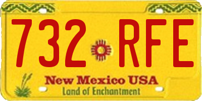 NM license plate 732RFE
