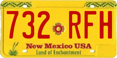 NM license plate 732RFH