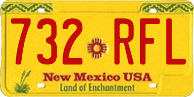 NM license plate 732RFL