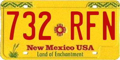 NM license plate 732RFN