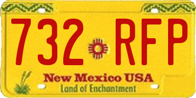 NM license plate 732RFP