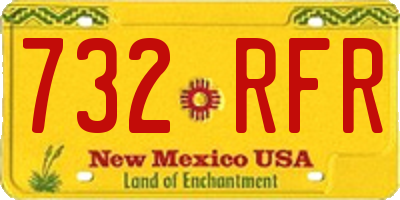 NM license plate 732RFR