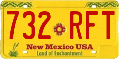 NM license plate 732RFT