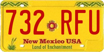 NM license plate 732RFU