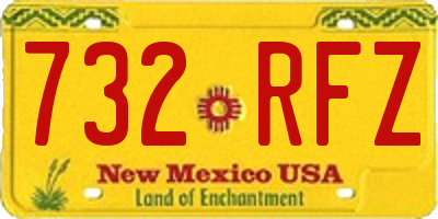 NM license plate 732RFZ