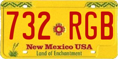 NM license plate 732RGB