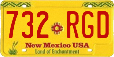 NM license plate 732RGD
