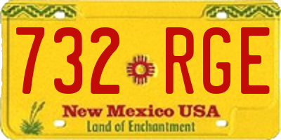NM license plate 732RGE