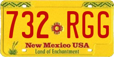 NM license plate 732RGG